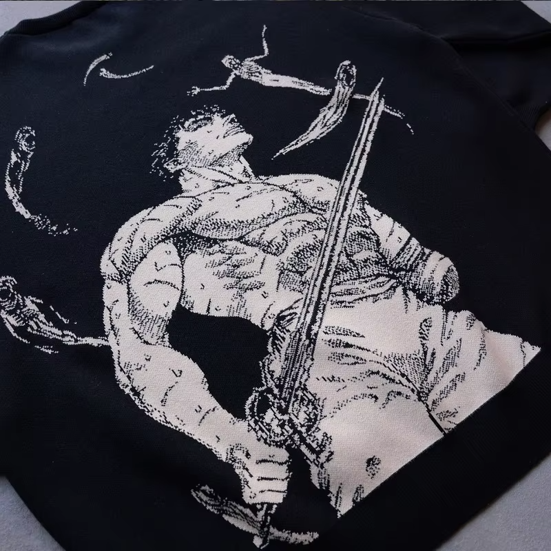 LIMITED Berserk Guts Vintage Knitted Sweatshirt