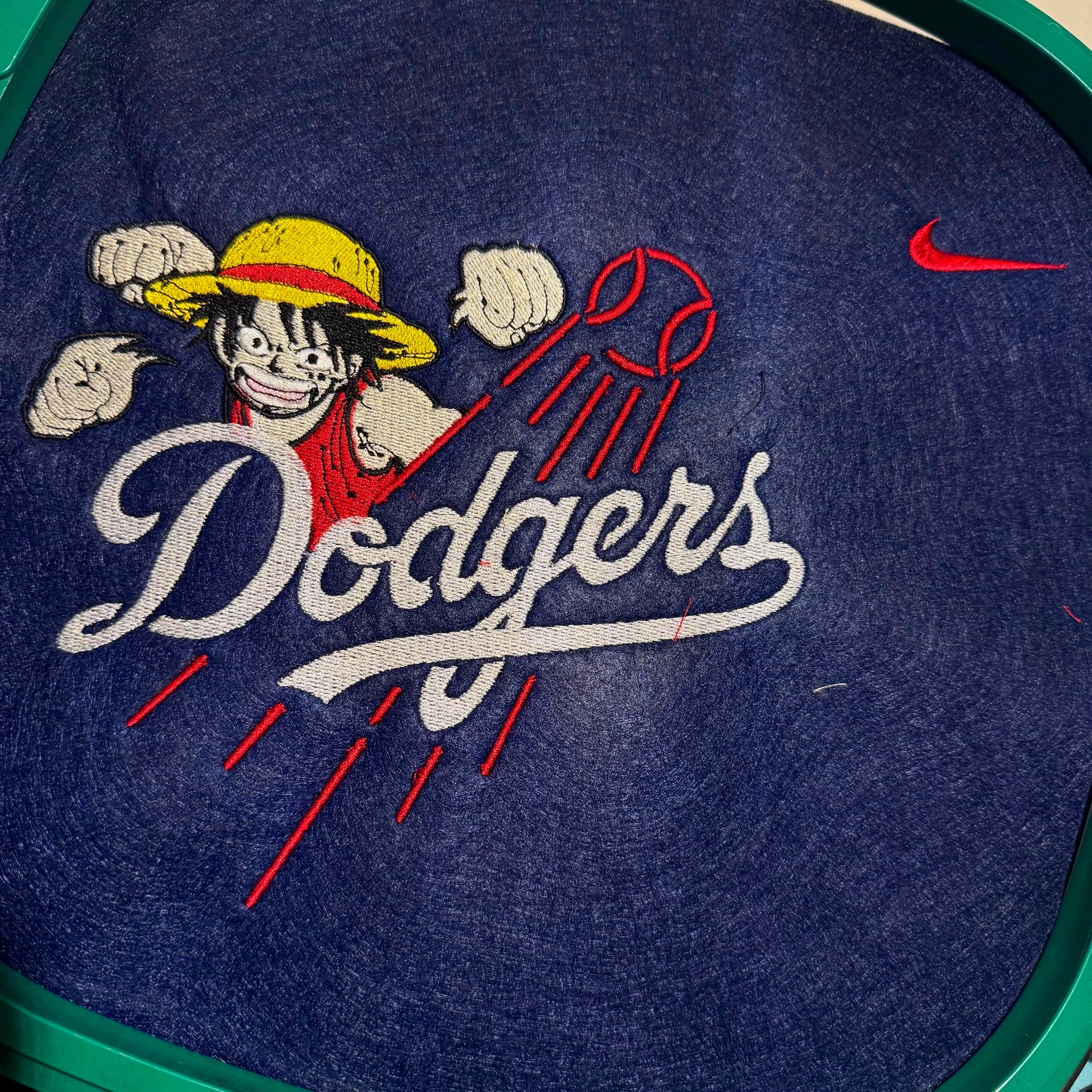 LIMITED Dodgers X Luffy EMBROIDERED ANIME HOODIE