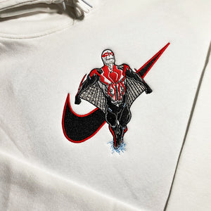 LIMITED Earth-TRN461 X S.H.I.E.L.D White Suit SPIDERMAN 2099 EMBROIDERED HOODIE
