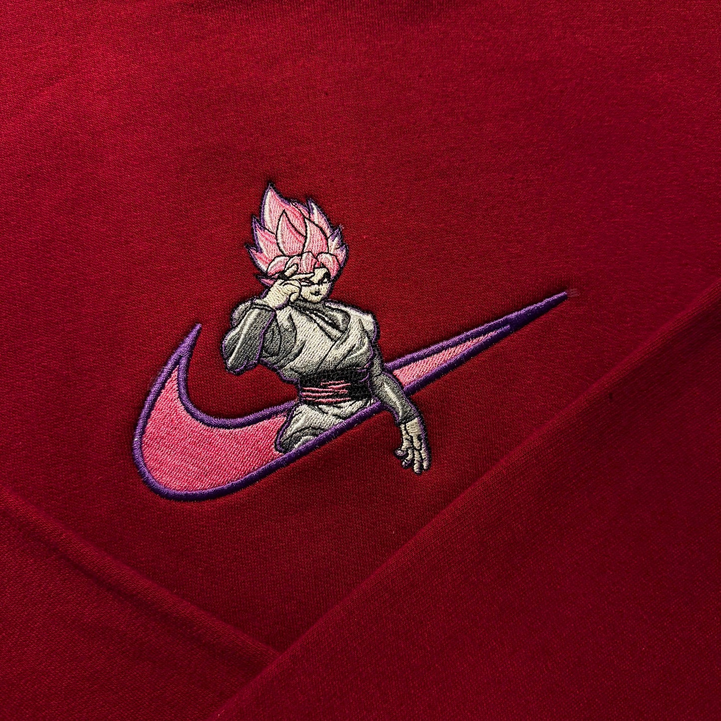 LIMITED Dragonball Super X SS Rose Goku Black EMBROIDERED Gym HOODIE