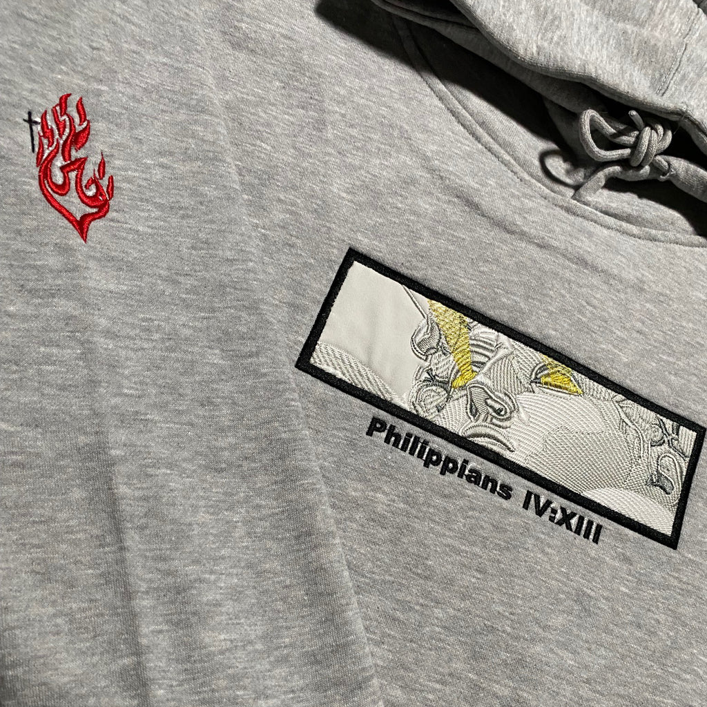 LIMITED Kingdamn of God Philippians 4:13 EMBROIDERED GYM HOODIE
