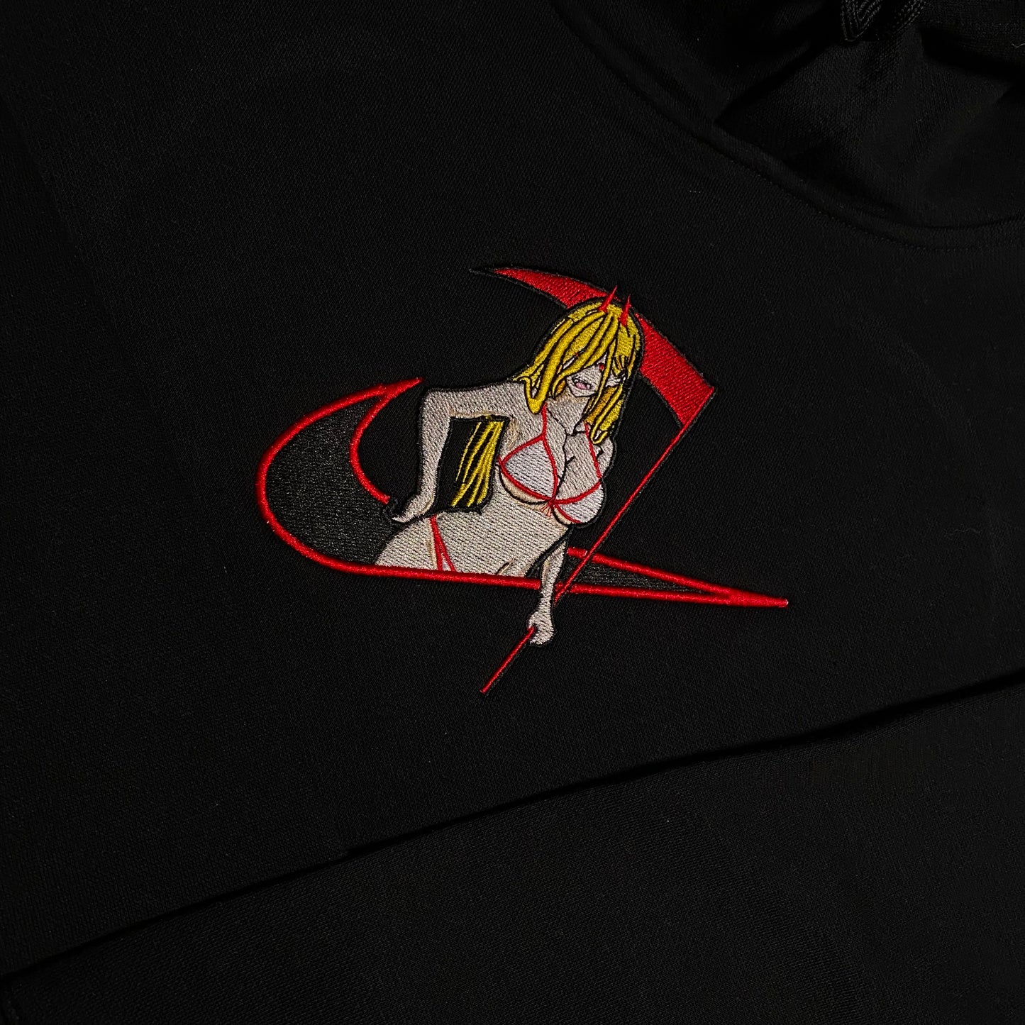 LIMITED Chainsawman Power Scythe Gyat EMBROIDERED GYM HOODIE