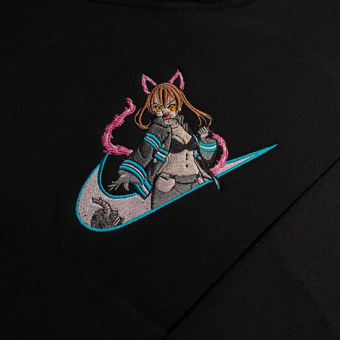 LIMITED Fire Force Tamaki Gyat EMBROIDERED ANIME HOODIE