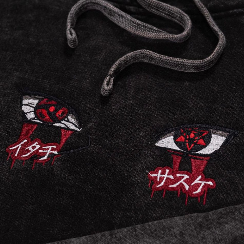 Limited Itachi Eyes EMBROIDERED Gym HOODIE