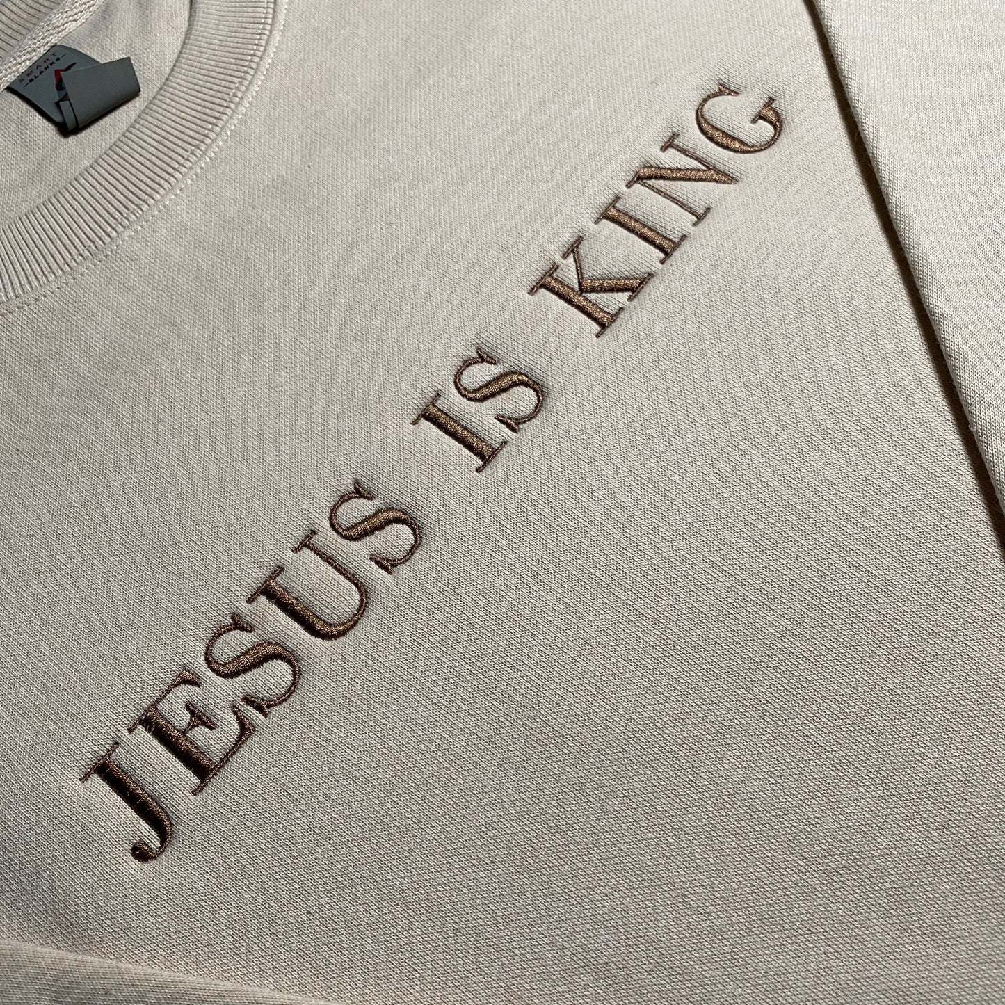 Jesus is King Embroidered Sweatshirt/Crewneck