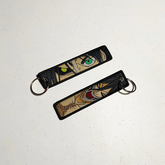 LIMITED AOT Eren Titan EMBROIDERED KEY CHAIN/TAG