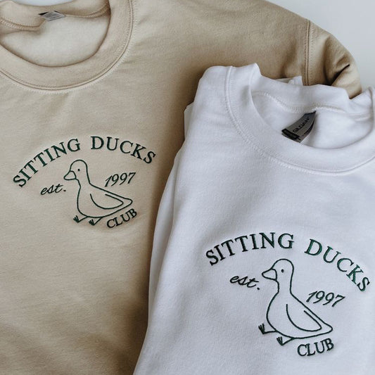 Sitting Ducks Embroidered Sweatshirt/Crewneck