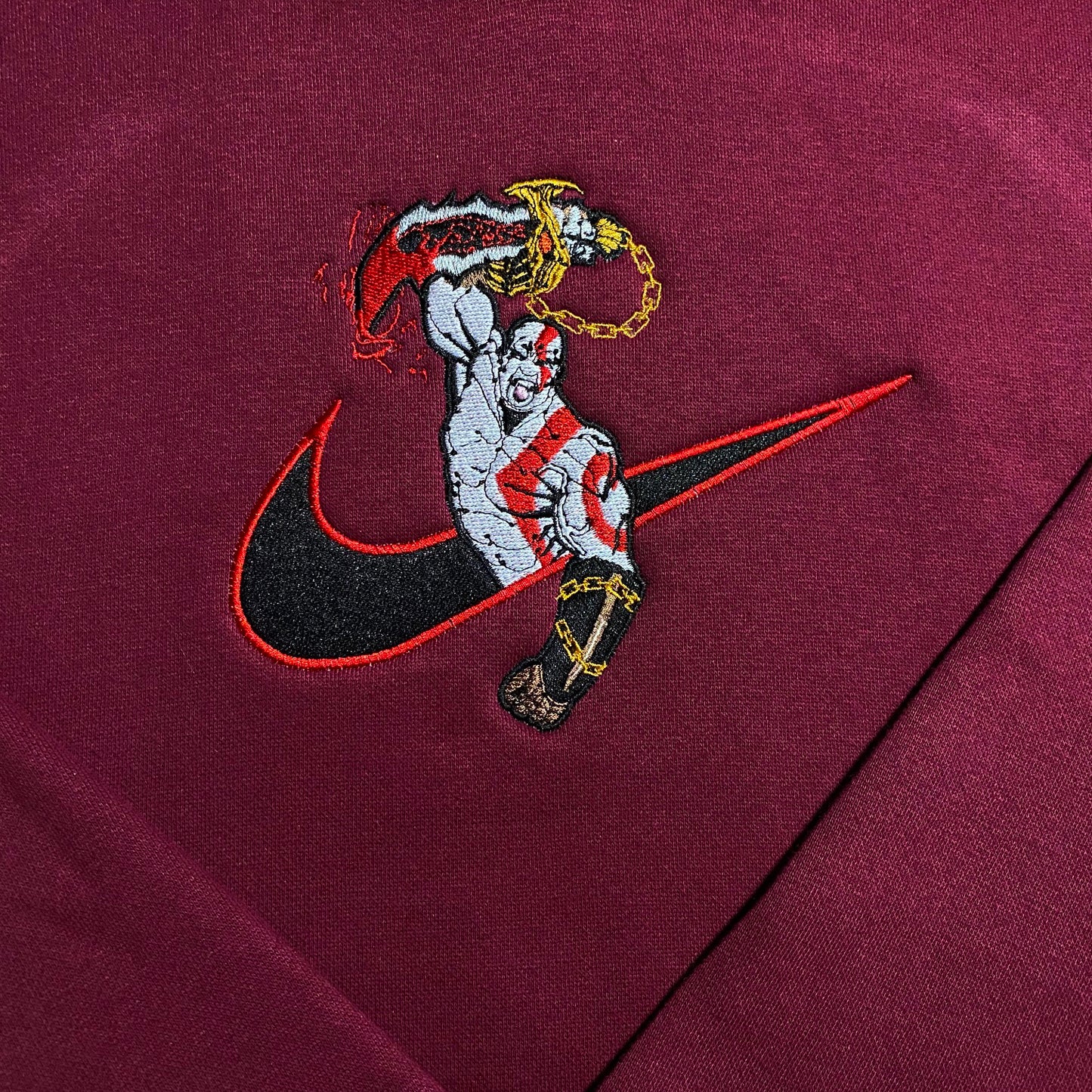 LIMITED God of War X Kratos EMBROIDERED ANIME HOODIE