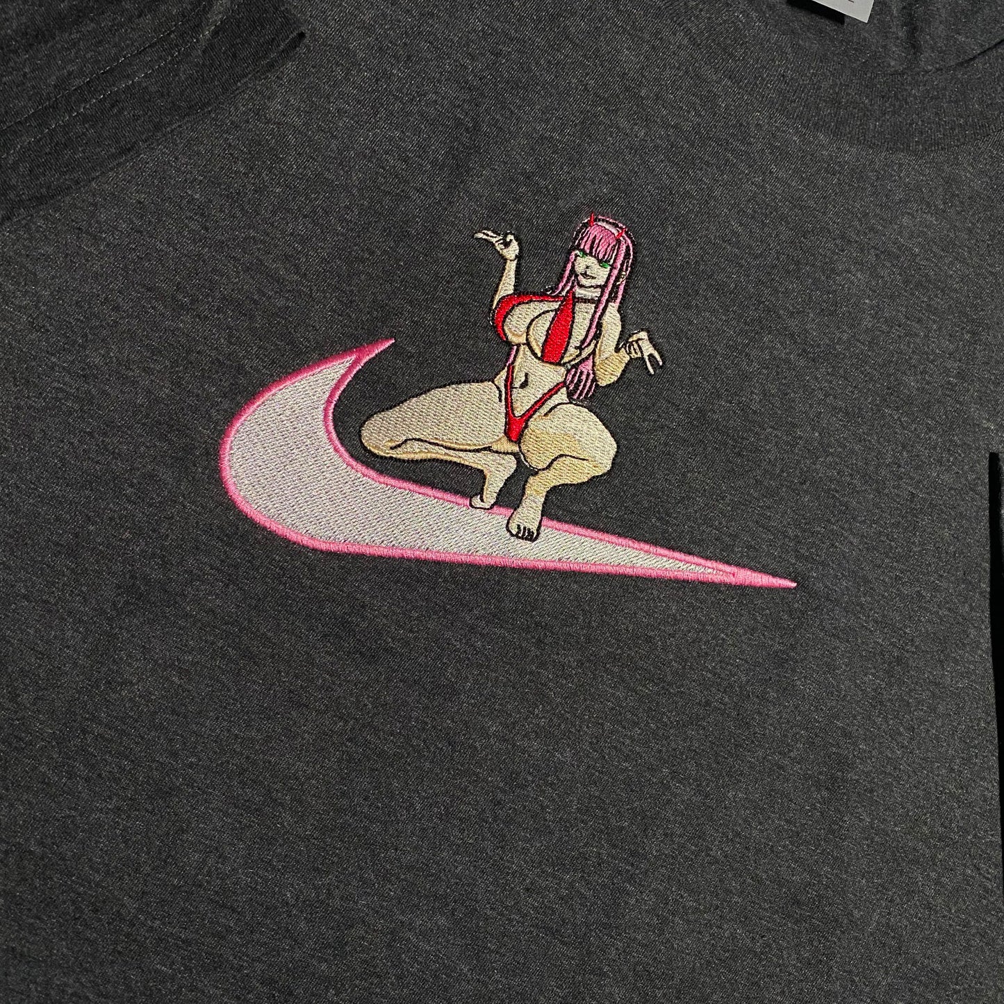 LIMITED Zero Two Squat Gyat EMBROIDERED Gym HOODIE