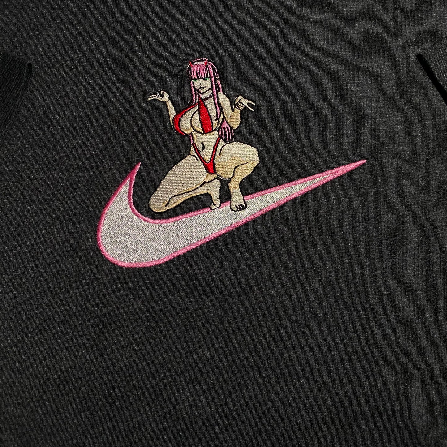 LIMITED Zero Two Squat Gyat EMBROIDERED Gym HOODIE