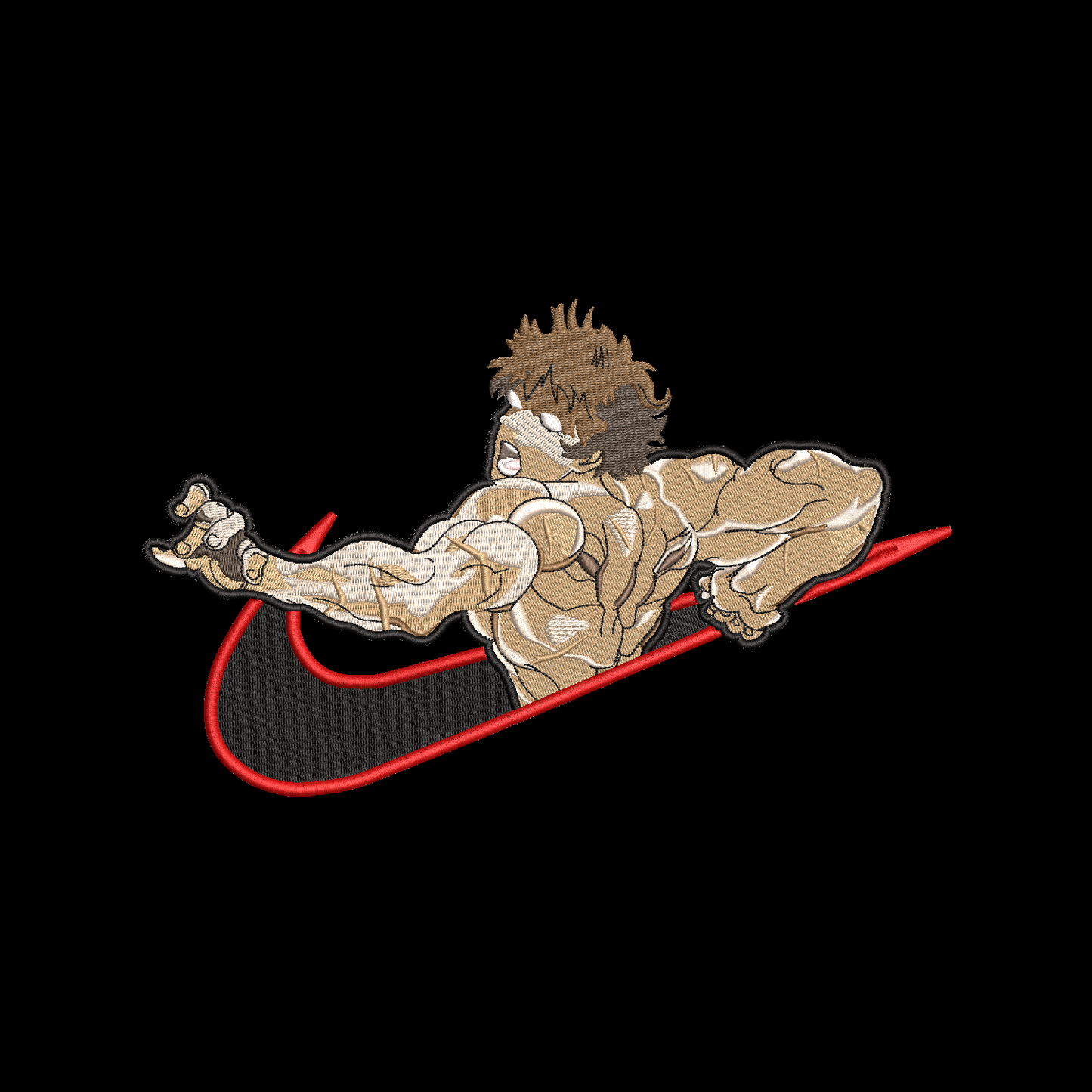 LIMITED Baki Demon Back EMBROIDERED ANIME HOODIE