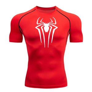 Spiderman Inspired Athletic Compression Shirt