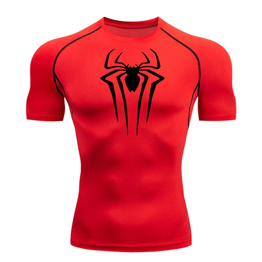 Spiderman Inspired Athletic Compression Shirt