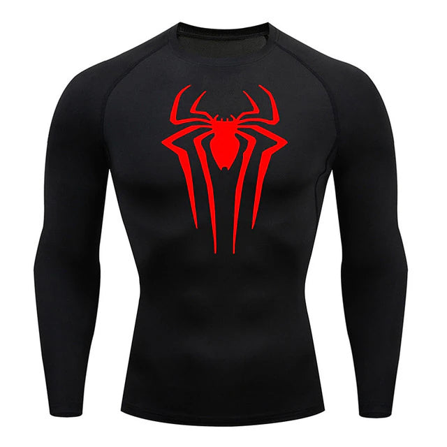 Spiderman Inspired Athletic Compression Shirt