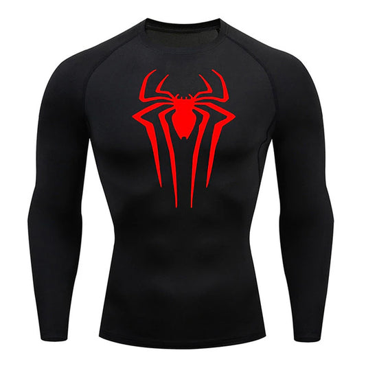 Spiderman Inspired Athletic Compression Shirt