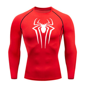 Spiderman Inspired Athletic Compression Shirt