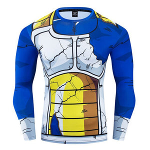 Dragon-ball Inspired Athletic Compression Shirt