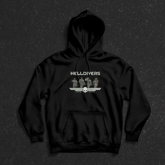 LIMITED Helldivers for Democracy EMBROIDERED GYM HOODIE