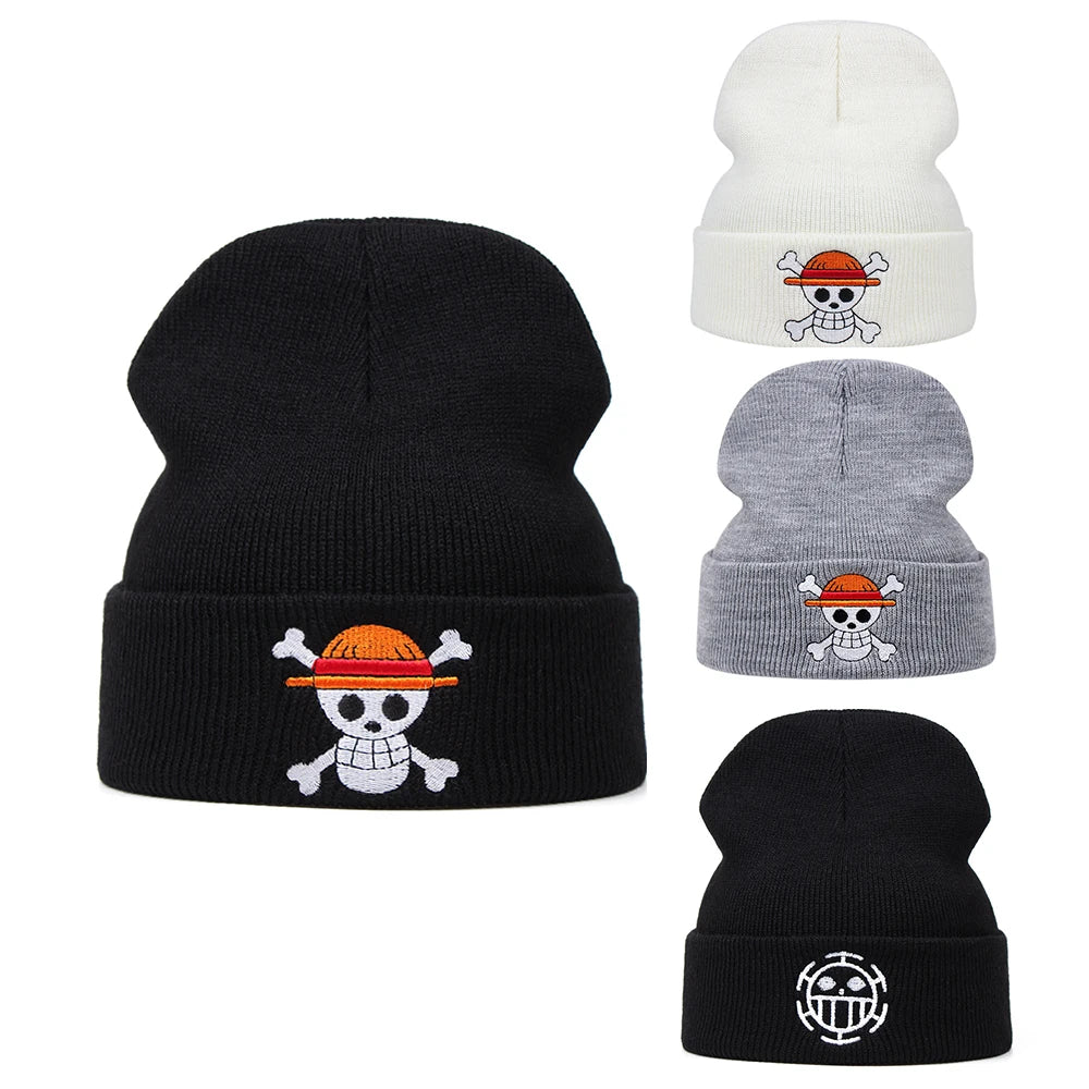 LIMITED One Piece Straw Hats Embroidered Beanie