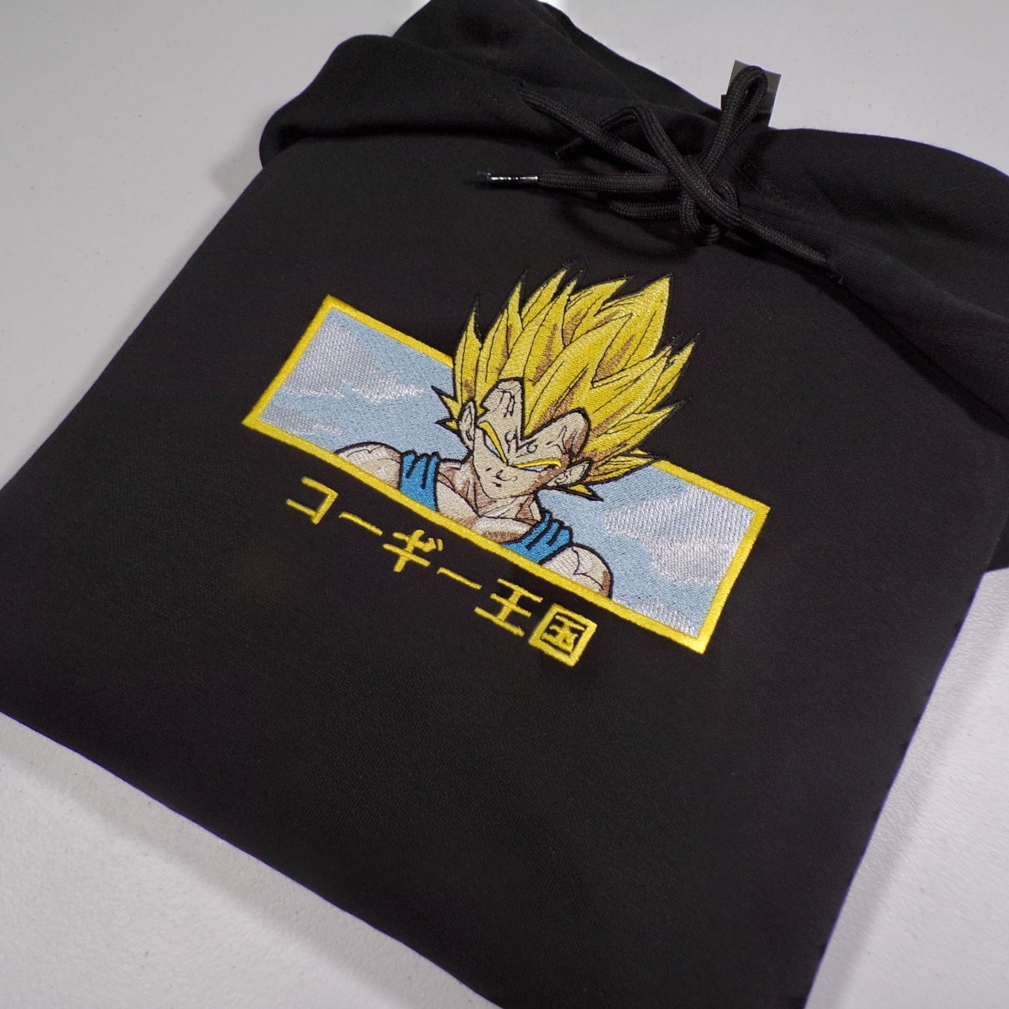 LIMITED DRAGONBALL MAJIN VEGETA KINGDAMN CUSTOM EMBROIDERED HOODIE