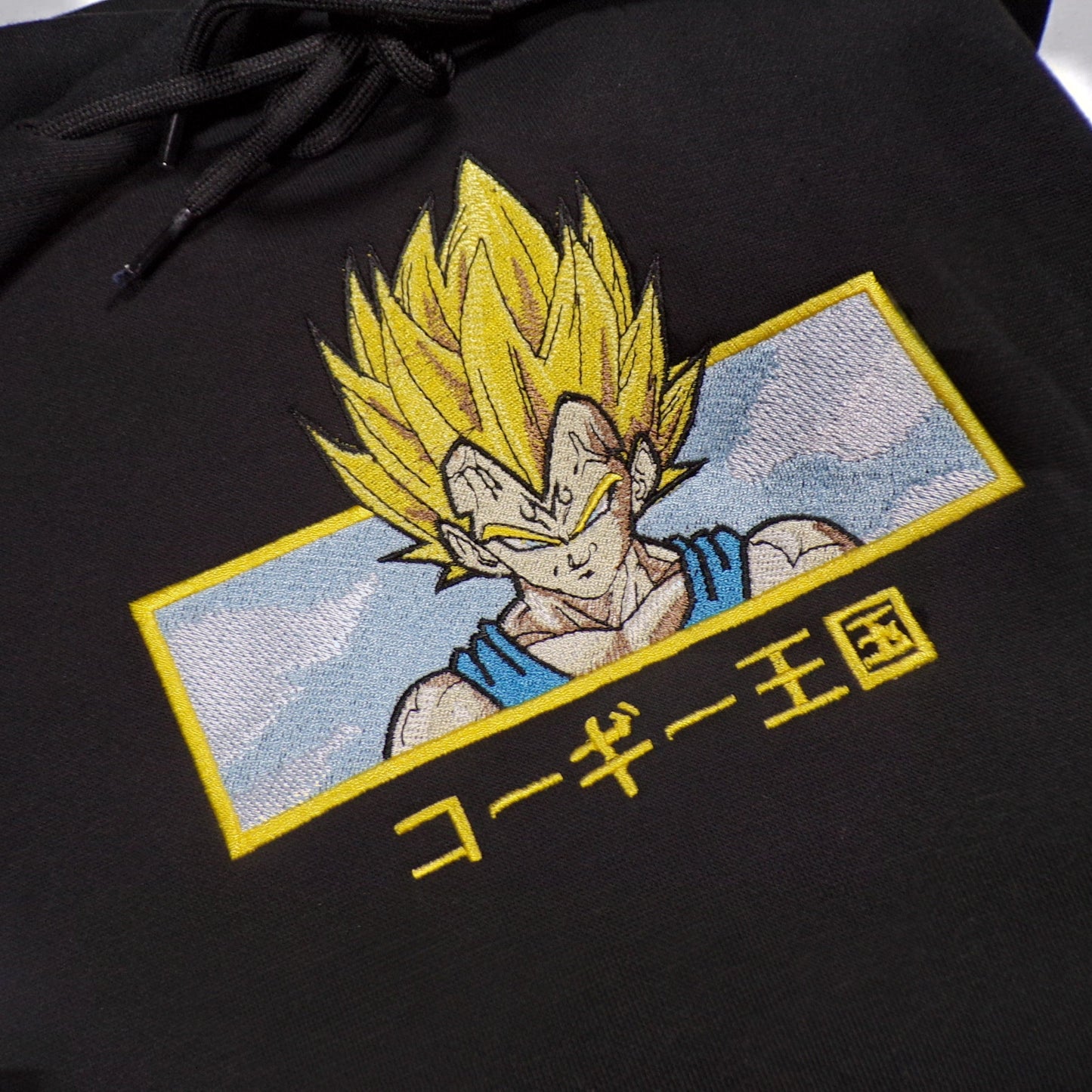 LIMITED DRAGONBALL MAJIN VEGETA KINGDAMN CUSTOM EMBROIDERED HOODIE