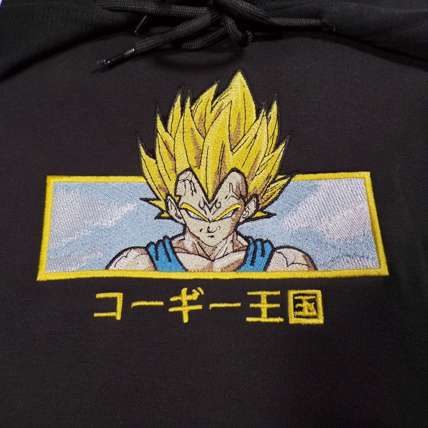 LIMITED DRAGONBALL MAJIN VEGETA KINGDAMN CUSTOM EMBROIDERED HOODIE