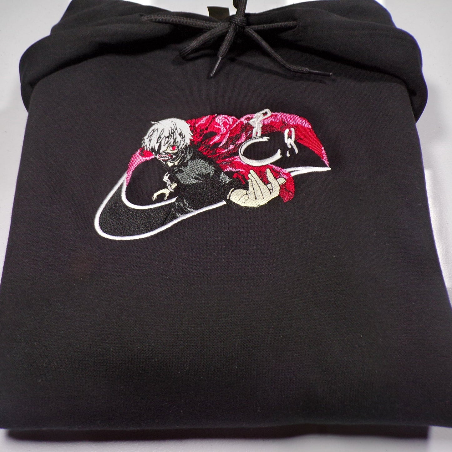 LIMITED TOKYO GOUL X KEN KANEKI EMBROIDERED HOODIE