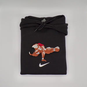 LIMITED BAKI HANMA POSE CHALLENGE EMBROIDERED ANIME HOODIE