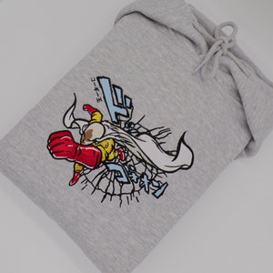 LIMITED ONE PUNCH MAN SAITAMA SERIOUS PUNCH EMBROIDERED HOODIE