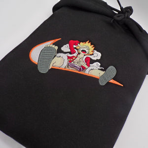 LIMITED ONE PIECE X MONKEY D. LUFFY 5TH GEAR EMBROIDERED ANIME HOODIE