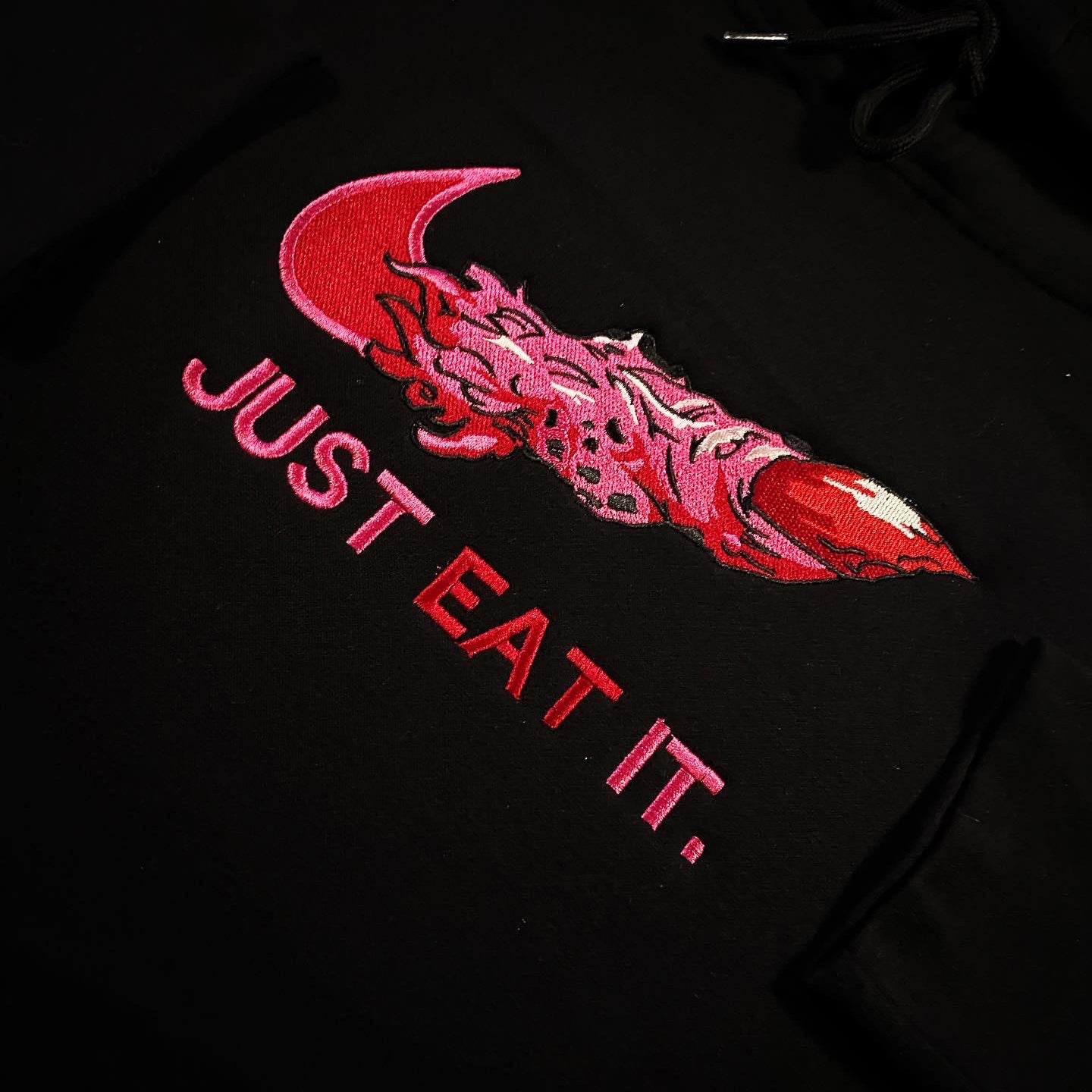 LIMITED Just Eat It EMBROIDERED Gym HOODIE