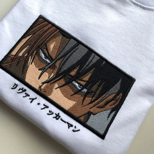 LIMITED ATTACK ON TITAN LEVI DADDY ACKERMAN EMBROIDERED HOODIE