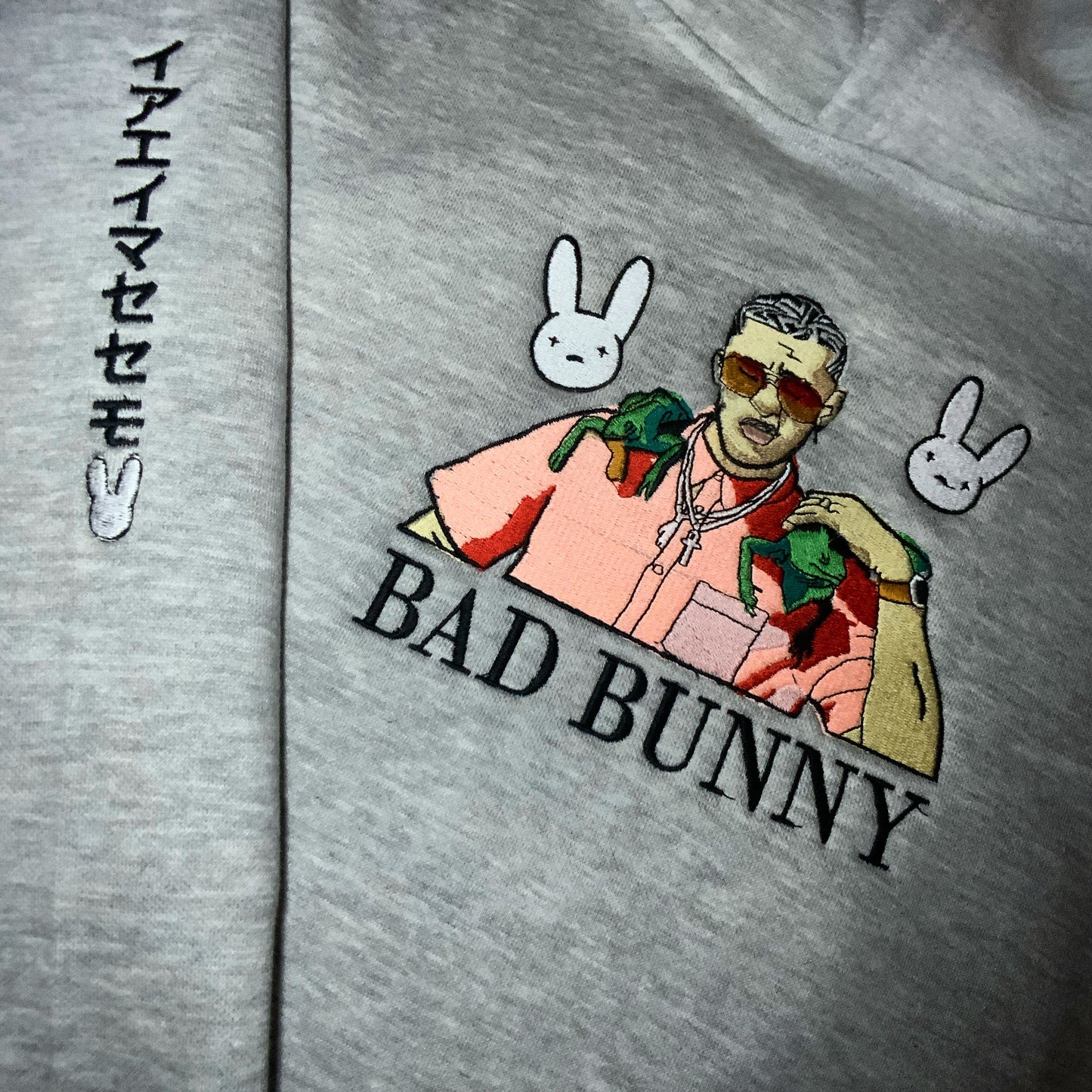 LIMITED BAD BUNNY KINGDAMN CUSTOM EMBROIDERED HOODIE