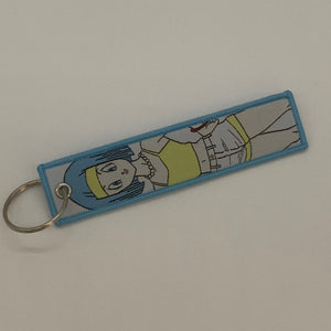 LIMITED Dragonball Bulma EMBROIDERED KEY CHAIN