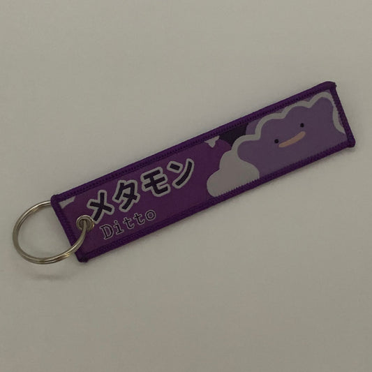 LIMITED Pokémon Ditto EMBROIDERED KEY CHAIN