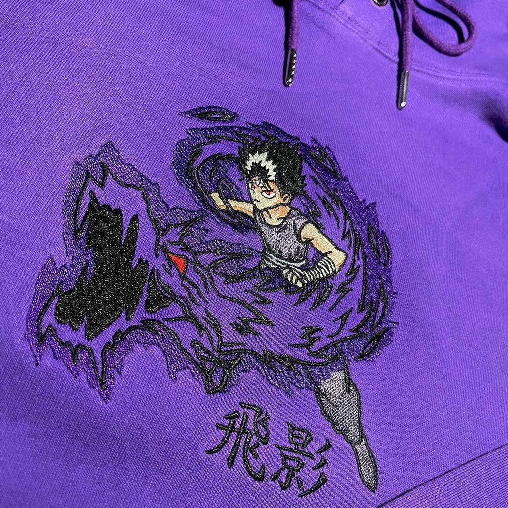 LIMITED YUYU HAKUSHO HIEI DARKNESS FLAME EMBROIDERED HOODIE