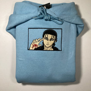 LIMITED ATTACK ON TITAN EREN YAEGER BOXED EMBROIDERED ANIME HOODIE