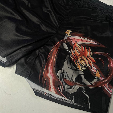 LIMITED DRAGONBALL GOKU BLACK GYM SHORTS