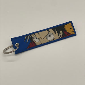 LIMITED ONE PIECE MONKEY D LUFFY DUAL-SIDED EMBROIDERED KEY CHAIN