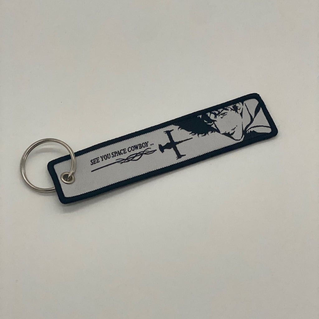 LIMITED COWBOY BEBOP SPIKE DUAL-SIDED EMBROIDERED KEY CHAIN/TAG