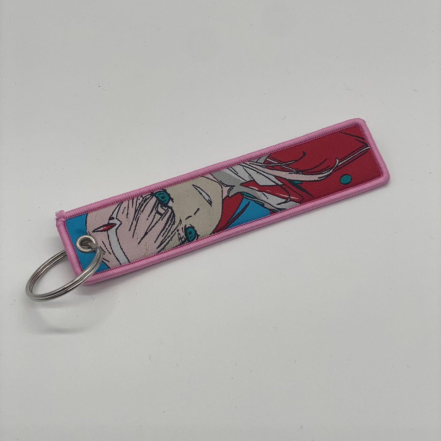 LIMITED Darling in the Franxx Zero Two DUAL-SIDED EMBROIDERED KEY CHAIN