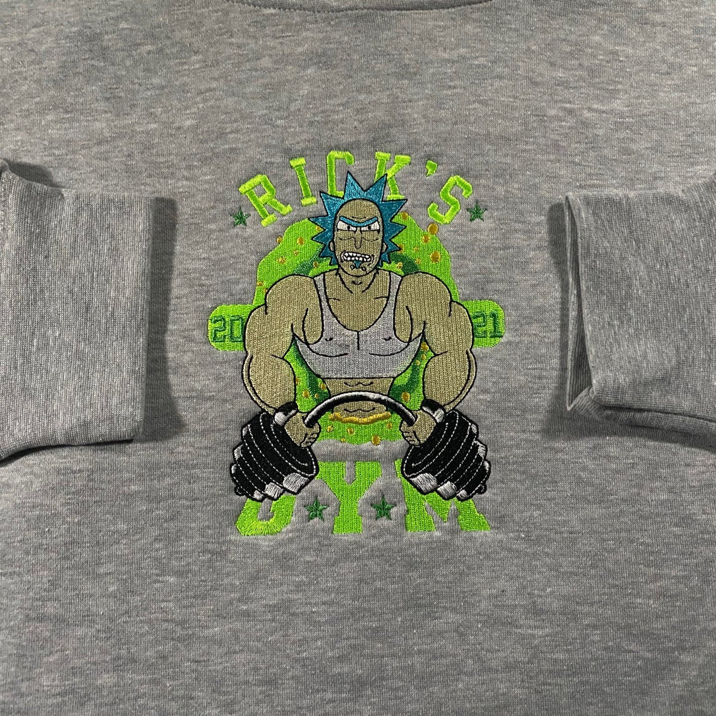 LIMITED Rick and Morty Rick's Gym EMBROIDERED HOODIE