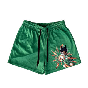 Use this one Anime Gym Shorts Men Women Hunter X Hunter 3D Printed Casual Shorts Quick Mesh Drying Short Pants for Fitness Workout Running