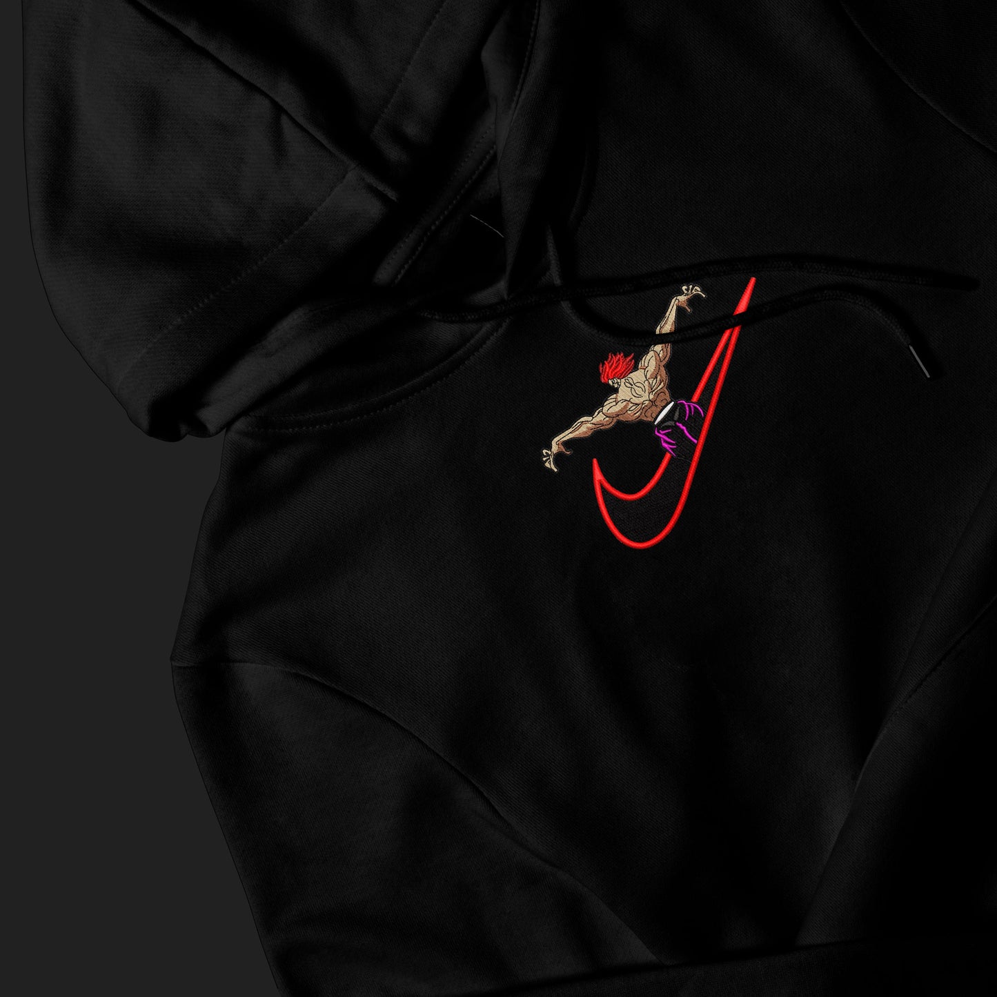 LIMITED YUJIRO HANMA DEMON BACK EMBROIDERED HOODIE